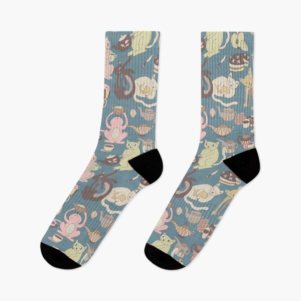 Item preview, Cats breakfast tea party	 designed and sold by Alessandro Remo Mazzoni Remotextiles.