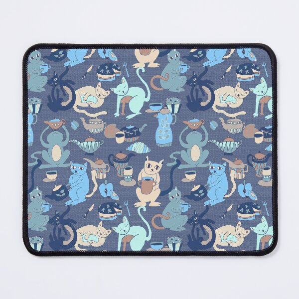 Item preview, Cats breakfast tea party	 designed and sold by Alessandro Remo Mazzoni Remotextiles.