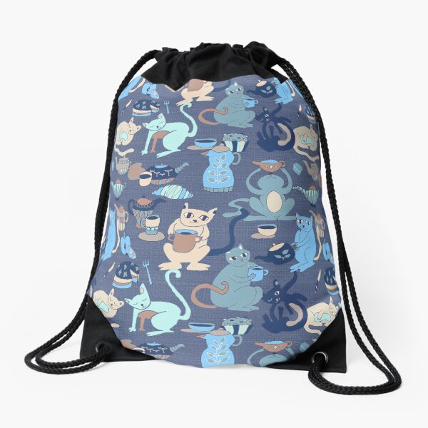 Item preview, Cats breakfast tea party	 designed and sold by Alessandro Remo Mazzoni Remotextiles.