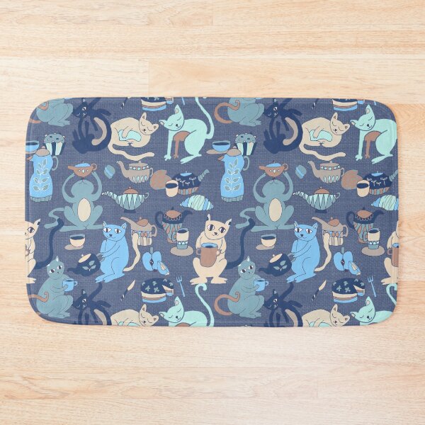 Item preview, Cats breakfast tea party	 designed and sold by Alessandro Remo Mazzoni Remotextiles.