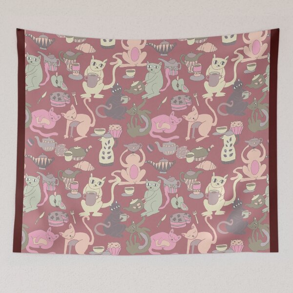Item preview, Copy of Cats breakfast tea party	 designed and sold by Alessandro Remo Mazzoni Remotextiles.