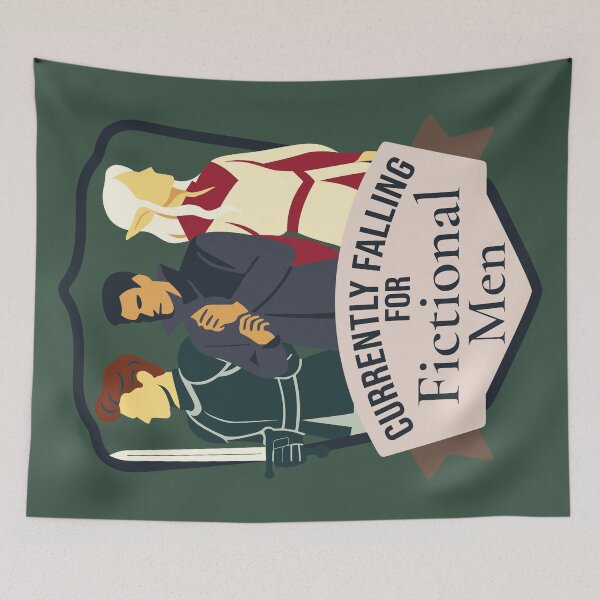 Item preview, Currently Falling for Fictional Men designed and sold by Nevermore Prints.