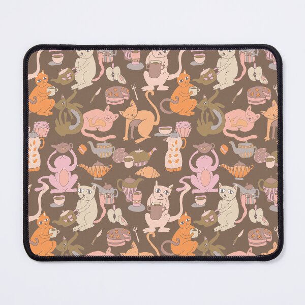 Item preview, Cats breakfast tea party	 designed and sold by Alessandro Remo Mazzoni Remotextiles.