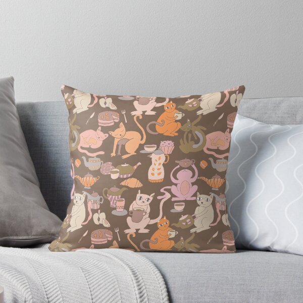 Item preview, Cats breakfast tea party	 designed and sold by Alessandro Remo Mazzoni Remotextiles.