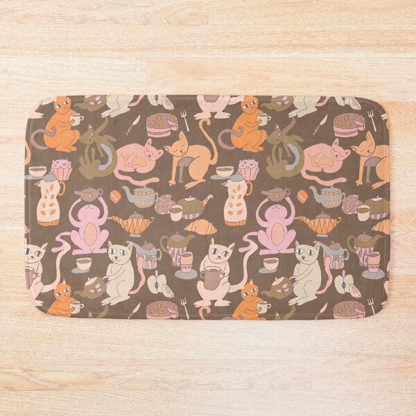Item preview, Cats breakfast tea party	 designed and sold by Alessandro Remo Mazzoni Remotextiles.