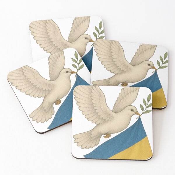 Item preview, Dove of Peace with Ukrainian Flag designed and sold by Print-Zoo.