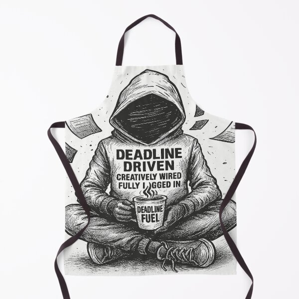 Item preview, Creatively Logged In - Minimalist Hooded Figure Art for Coffee-Driven Creators designed and sold by DeadlineSnacks.