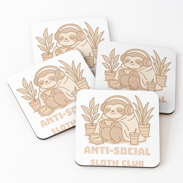 Item preview, Anti-social Sloth Club designed and sold by Uniwear-Street.