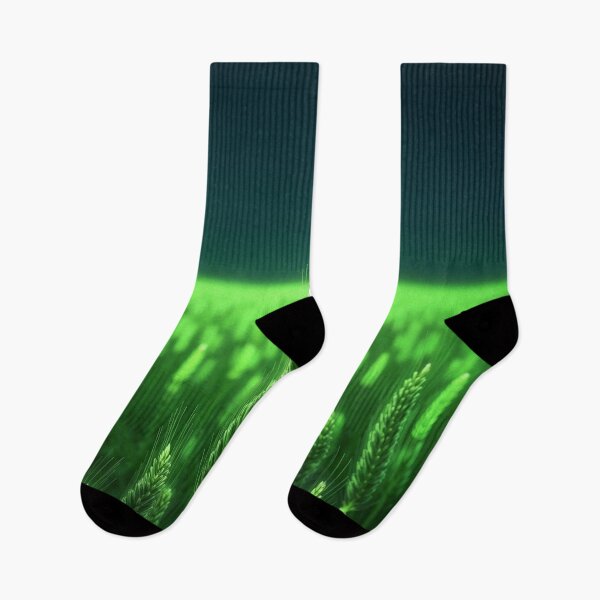 Item preview, Neon Green Wheat Field – Futuristic Glow designed and sold by ArtiQreate.