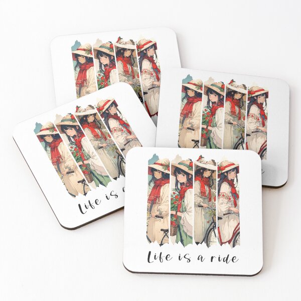Item preview, Life is a Ride – Girl with Bicycle  designed and sold by MusesWhispers.