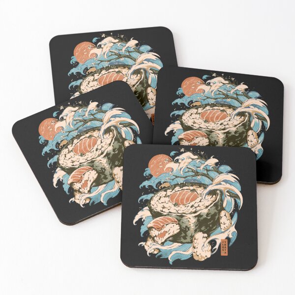 Item preview, Turtle Sushi - Black designed and sold by Ilustrata®.