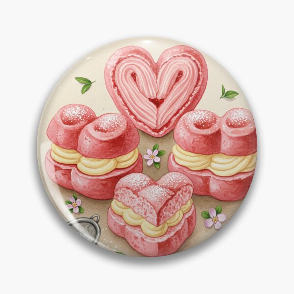 Item preview, Heart Cream Buns – Sweet Love in Every Bite designed and sold by Pasteltone.