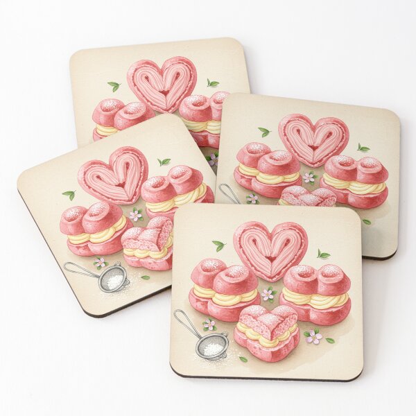 Item preview, Heart Cream Buns – Sweet Love in Every Bite designed and sold by Pasteltone.