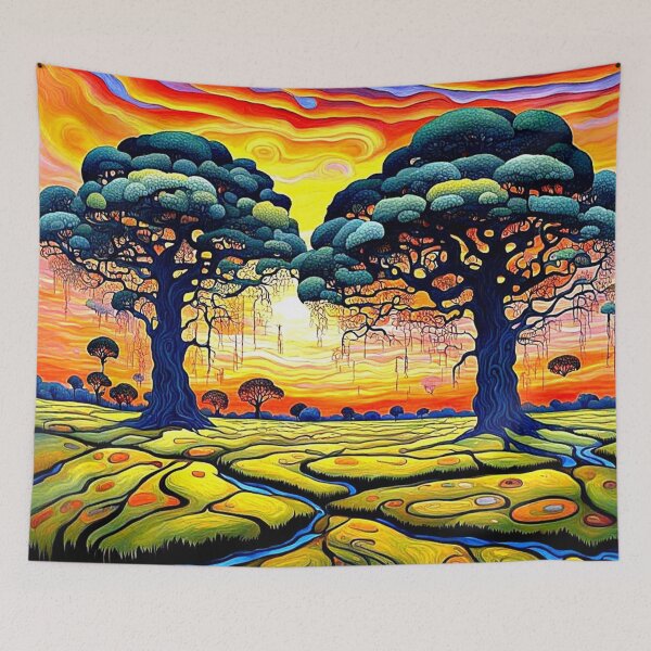 Item preview, Trees at sunset 1 designed and sold by George Hutton Hunter.