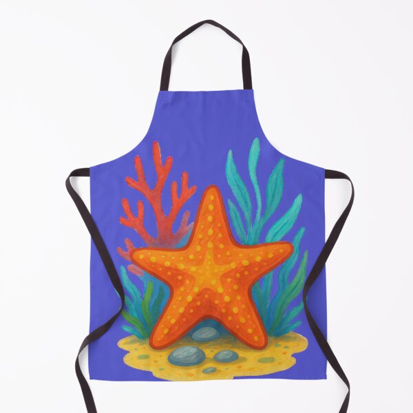 Item preview, Bright Orange Starfish on the Colorful Seabed designed and sold by IraBum.