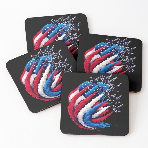 Item preview, Patriotic Red White Blue USA Flag Fighter Jets 4th of July designed and sold by Juan Pedro Matta.