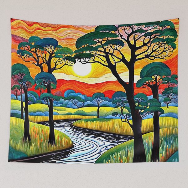 Item preview, Trees at sunset 2 designed and sold by George Hutton Hunter.