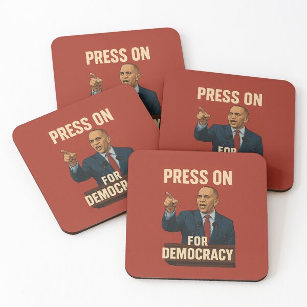 Item preview, Hakeem Jeffries Press on for Democracy designed and sold by Live Laugh Lonestar.