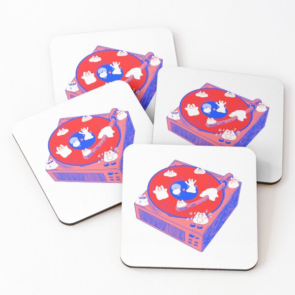 Item preview, cat slime on the vinyl record player designed and sold by luvissaya.
