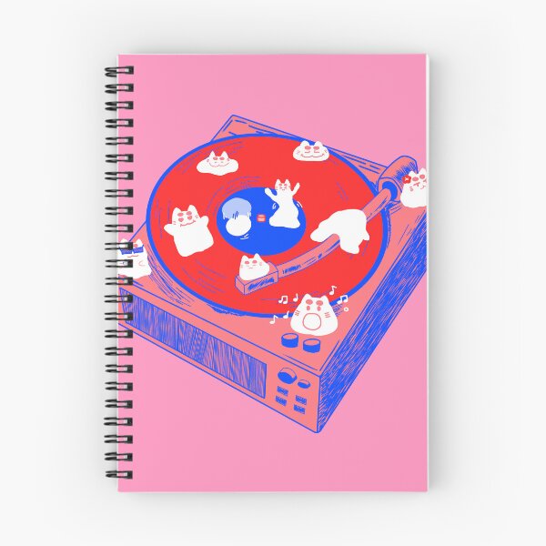 Item preview, cat slime on the vinyl record player designed and sold by luvissaya.