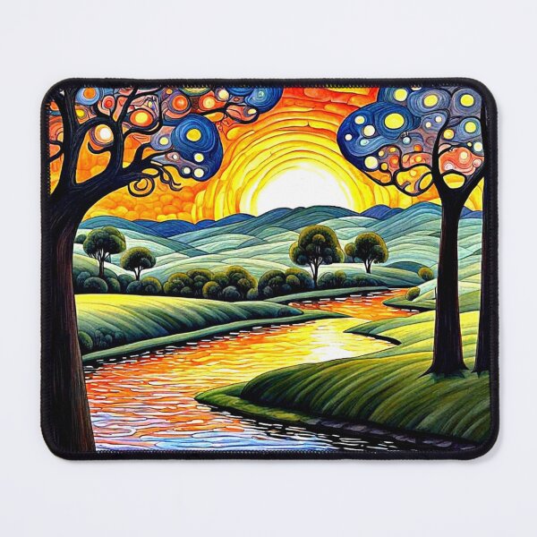 Item preview, Trees at sunset 4 designed and sold by George Hutton Hunter.