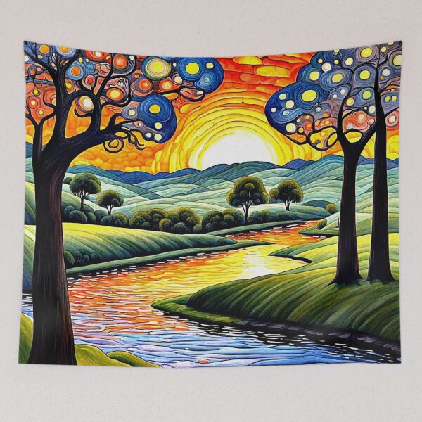Item preview, Trees at sunset 4 designed and sold by George Hutton Hunter.