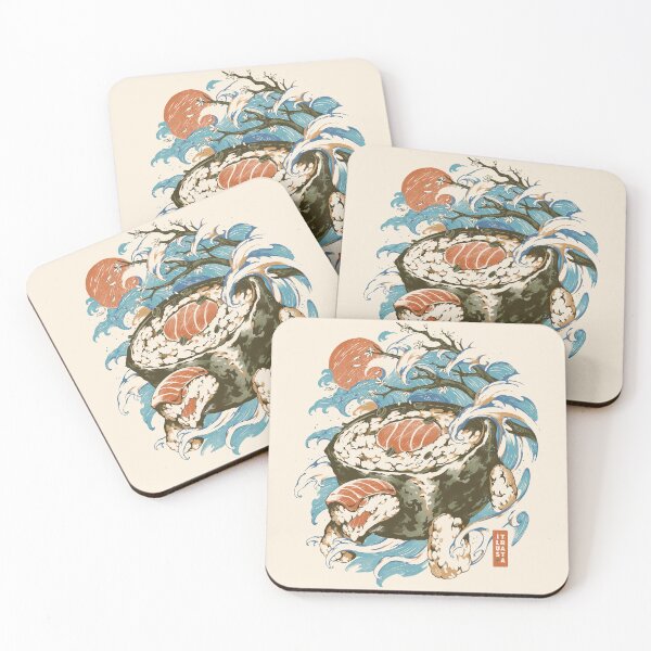 Item preview, Turtle Sushi - White designed and sold by Ilustrata®.