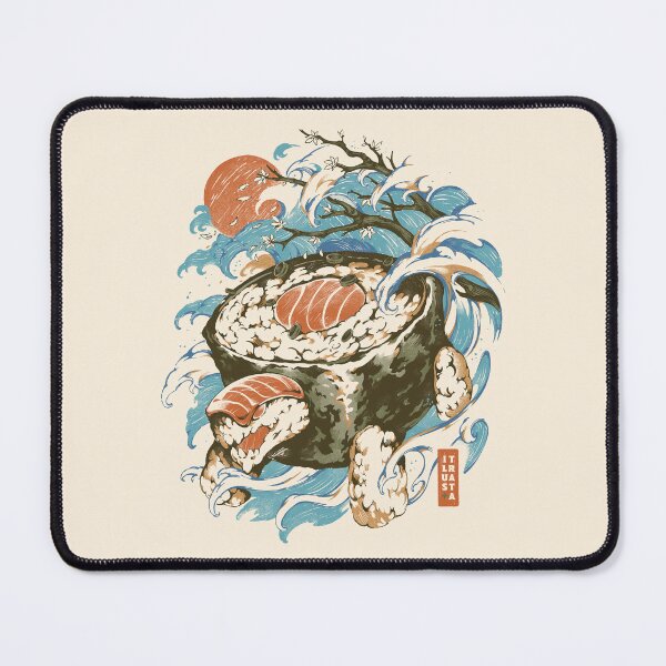 Item preview, Turtle Sushi - White designed and sold by Ilustrata®.