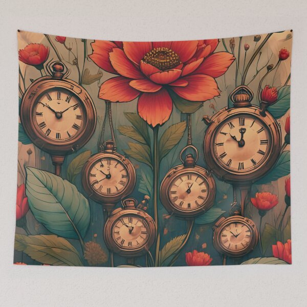 Item preview, "Blooming Timekeepers – Steampunk Floral Awakening" designed and sold by coolcomonshirts.