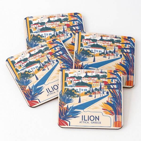 Item preview, Ilion Attica Greece Vintage Travel Retro Tourism 2 designed and sold by TravelersGems.