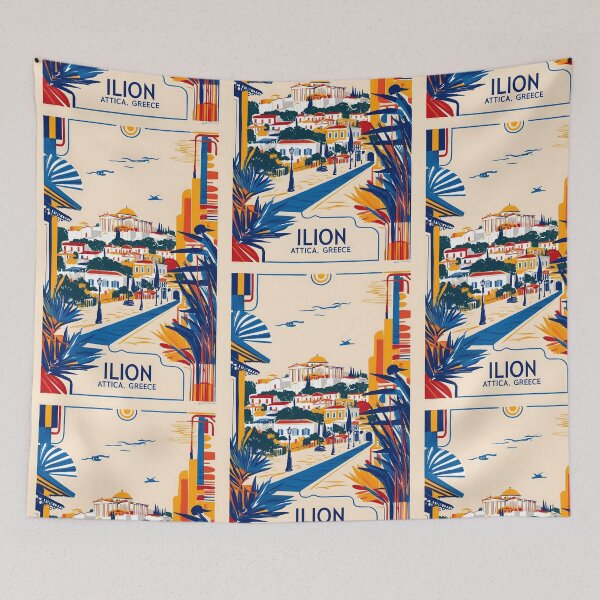Item preview, Ilion Attica Greece Vintage Travel Retro Tourism 2 designed and sold by TravelersGems.