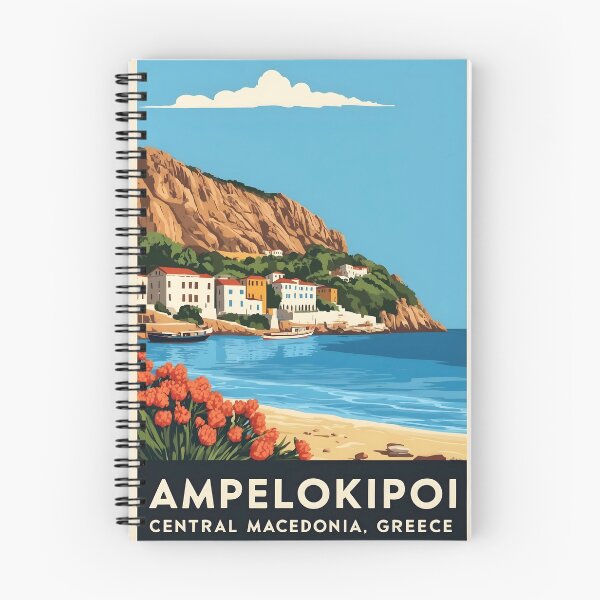 Item preview, Ampelokipoi Central Macedonia Greece Vintage Travel Retro Tourism 2 designed and sold by TravelersGems.