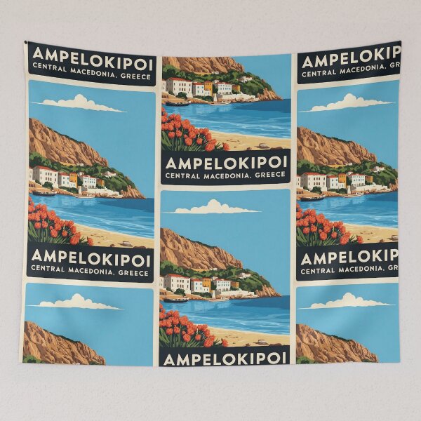 Item preview, Ampelokipoi Central Macedonia Greece Vintage Travel Retro Tourism 2 designed and sold by TravelersGems.