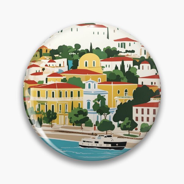 Item preview, Rafina Attica Greece Vintage Travel Retro Tourism designed and sold by TravelersGems.