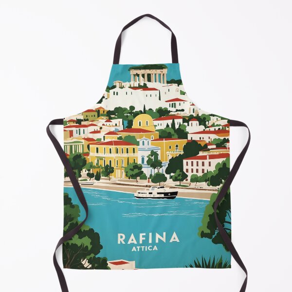Item preview, Rafina Attica Greece Vintage Travel Retro Tourism designed and sold by TravelersGems.
