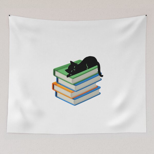 Item preview, Bookish Cat Lover T-Shirt – Lazy Cat on Books Design designed and sold by MOTAS FASHION .