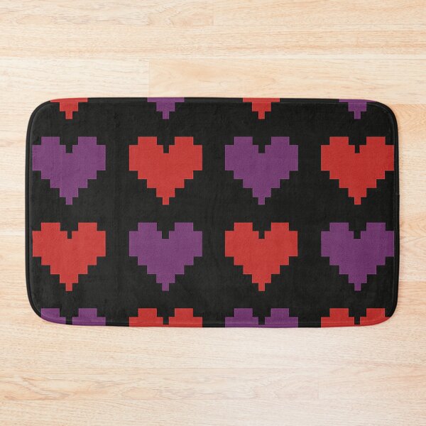 Item preview, Retro Pixelated Hearts Pattern designed and sold by Owcomm.