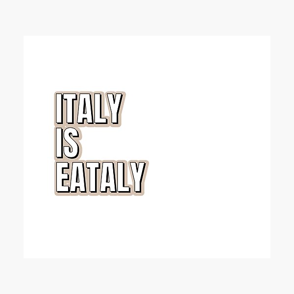 Aperçu de l'œuvre L'Italie est Eataly, sac fourre-tout Italie, autocollant Italie créée et vendue par emking5100.