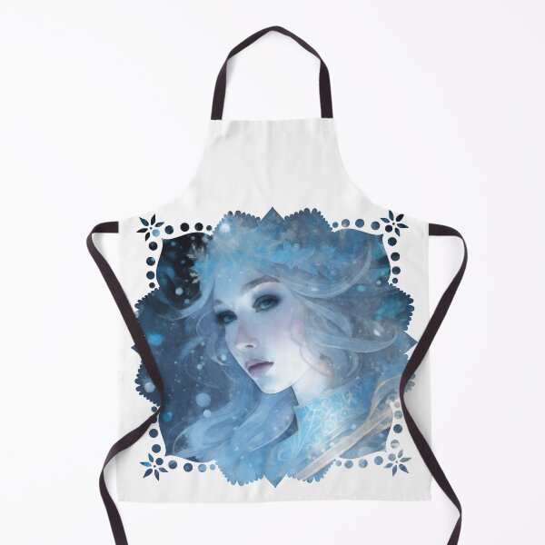Item preview, Mystical Ice Queen - Fantasy Winter Goddess Portrait in Blue Tones designed and sold by Sandy Richter.