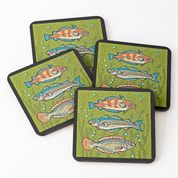 Item preview, Fishes in Stitches embroidery sampler designed and sold by Foxloxart.
