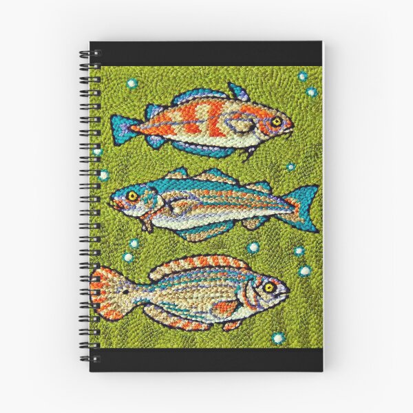 Item preview, Fishes in Stitches embroidery sampler designed and sold by Foxloxart.