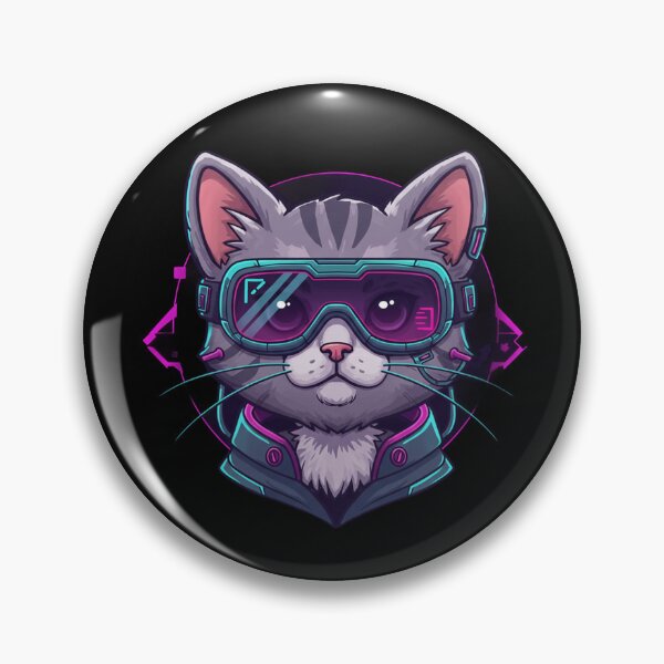 Item preview, Cyberpunk Neon Cat Illustration designed and sold by Color Drift.