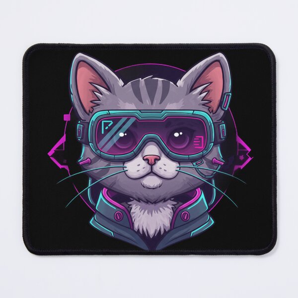 Item preview, Cyberpunk Neon Cat Illustration designed and sold by Color Drift.