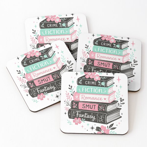 Item preview, Book Lover's Paradise - Fantasy Romance Crime Fiction Book Stack with Floral Design designed and sold by AbdS07.