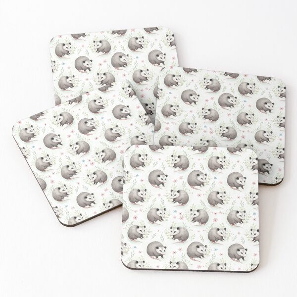 Item preview, Cute Opossum Floral Pattern designed and sold by MythicPrompts.