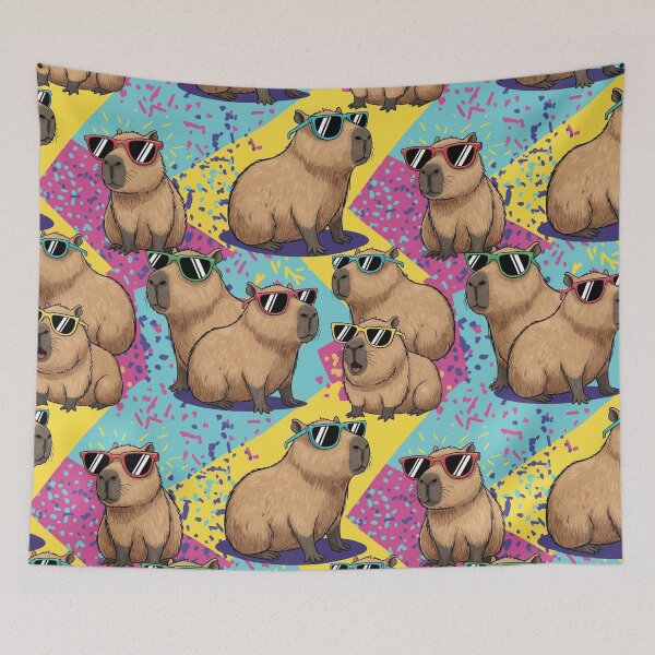Item preview, Capybara Confetti Fiesta Background designed and sold by MythicPrompts.