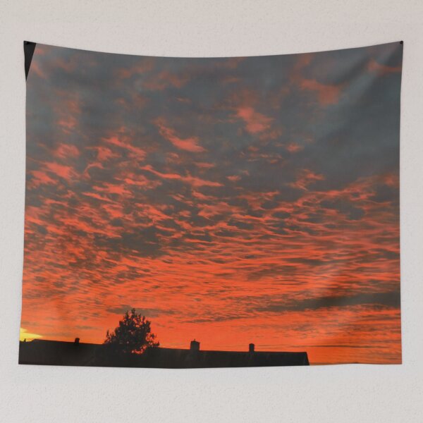 Item preview, Orange sunset in the cloudy sky designed and sold by Abaj.