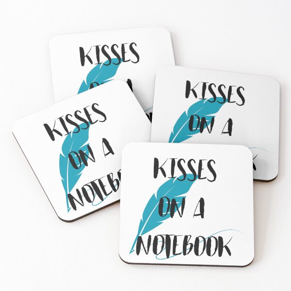 Item preview, KISSES ON A NOTEBOOK blue feather designed and sold by builditdefendit.