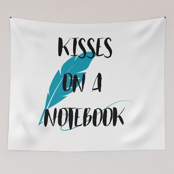 Item preview, KISSES ON A NOTEBOOK blue feather designed and sold by builditdefendit.