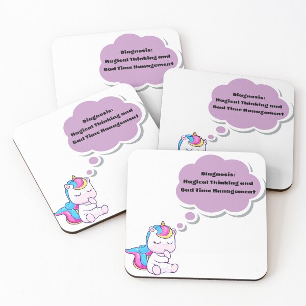 Item preview, Diagnosis: Magical Thinking & Bad Time Management Unicorn designed and sold by DataUnicorn.